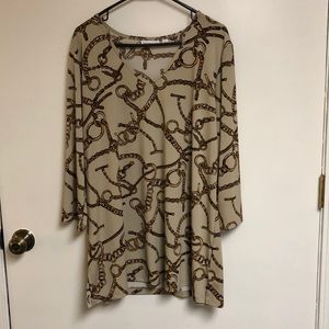 Susan Graver Equestrian liquid knit top